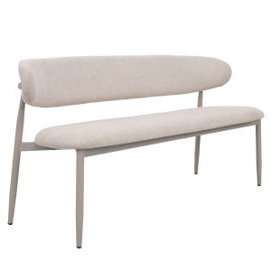 Giga Meubel Eetkamerbank Alexia – Beige/Beige – 160x55x77cm Giga Meubel Eetkamerbank Alexia – Beige/Beige – 160x55x77cm