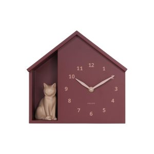 Karlsson wandklok Sitting Cat – rood – Ø24.9cm Karlsson wandklok Sitting Cat – rood – Ø24.9cm
