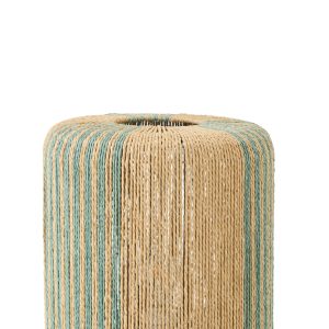 J-Line lamp Touw Cilinder – metaal – turkoois/naturel – small
