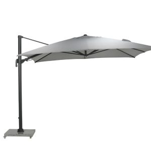 Hawaii Big Pole II parasol – 350×350 cm – carbon black – royal grijs