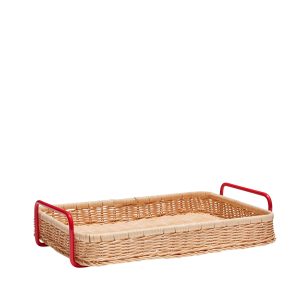 Hübsch dienblad Splint – ijzer/rattan – 42x27xh10cm Hübsch dienblad Splint – ijzer/rattan – 42x27xh10cm
