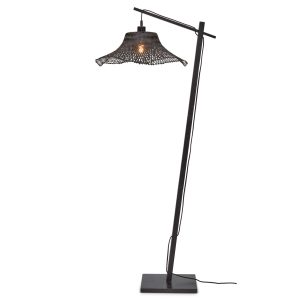 GOOD&MOJO vloerlamp Ibiza – zwart – Ø50cm