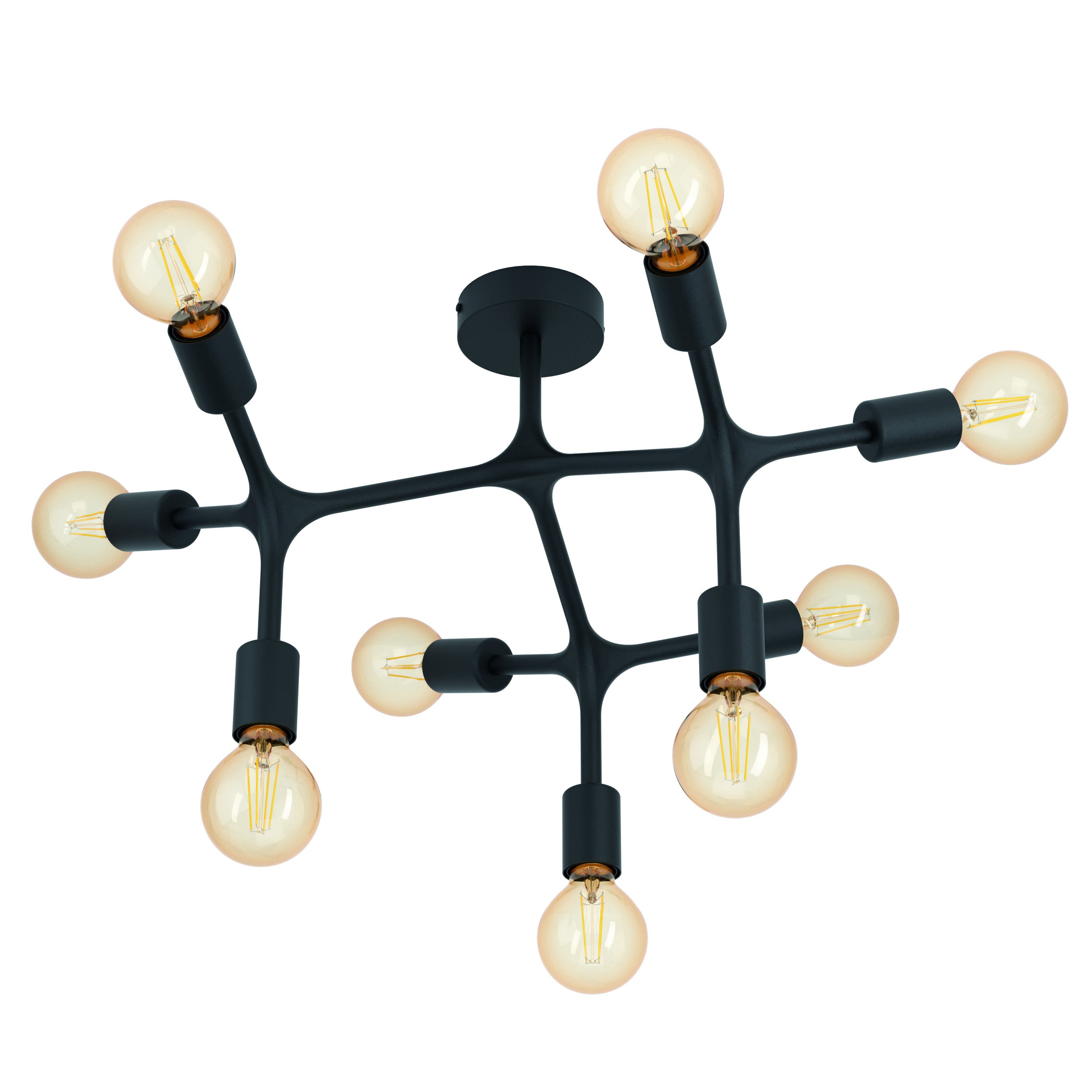 EGLO plafondlamp Bocadella 1 - e27 - ø 64 cm - zwart