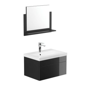 Home Deluxe Badkamermeubels WANGEROOGE Zwart M Home Deluxe Badkamermeubels WANGEROOGE Zwart M