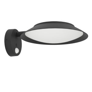 EGLO solar wandlamp buiten Cerrisi – led – 25 cm – zwart/wit