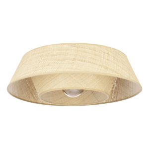 EGLO plafondlamp Marford – e27 – ø 50 cm – zwart/natuur/raffia EGLO plafondlamp Marford – e27 – ø 50 cm – zwart/natuur/raffia