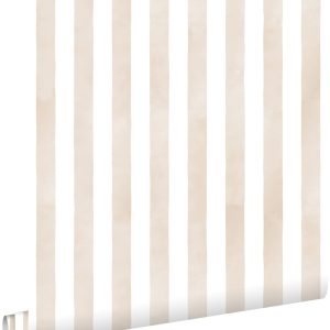 ESTAhome behang strepen beige en wit – 53 cm x 10.05 m – 131302 ESTAhome behang strepen beige en wit – 53 cm x 10.05 m – 131302
