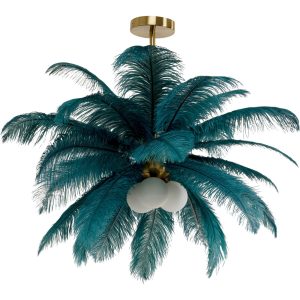 Kare Design Hanglamp veren groen Kare Design Hanglamp veren groen