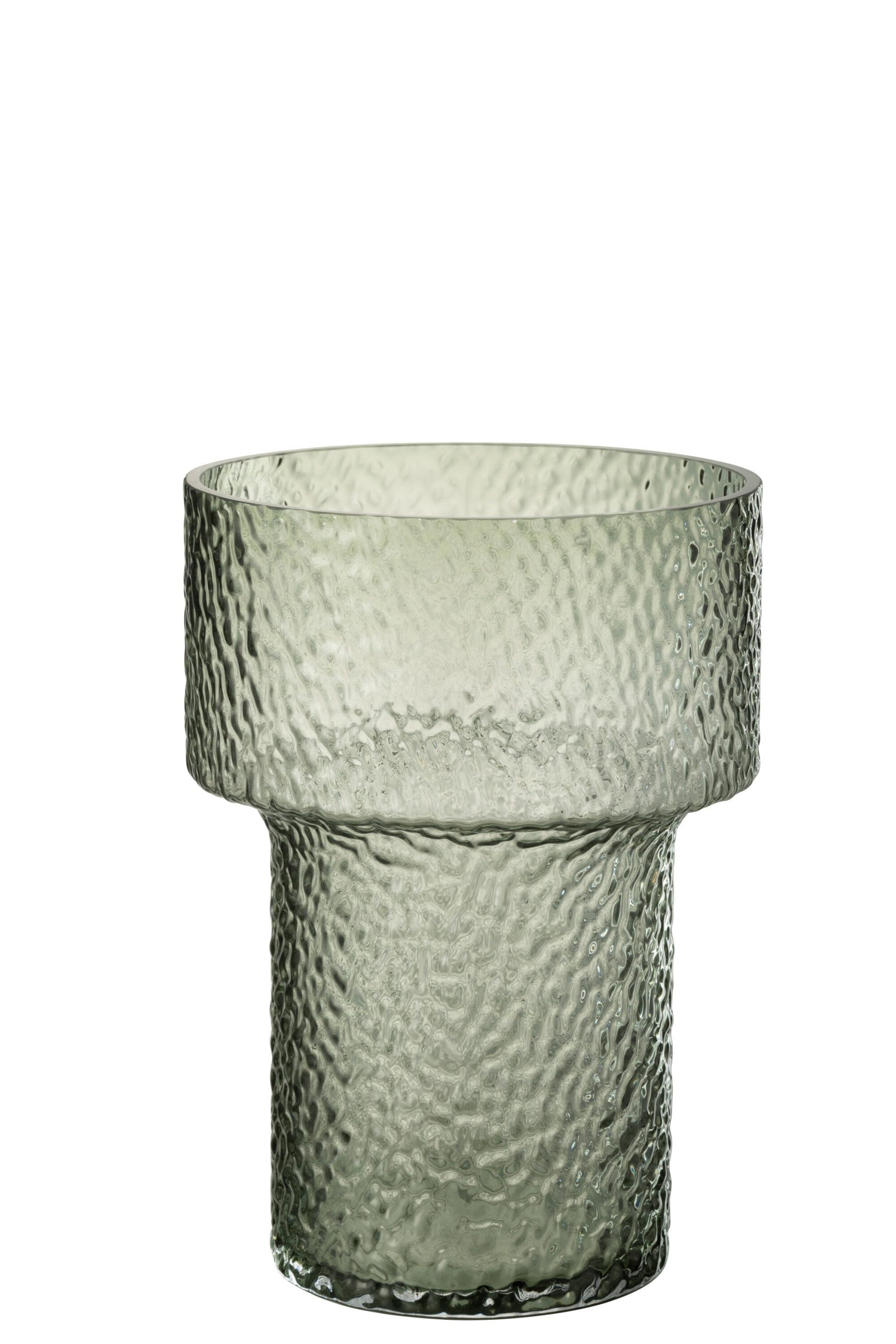 J-Line vaas Betty - glas - groen - small - 30 cm hoog