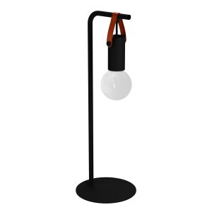 EGLO tafellamp Apricale – e27 – leer – zwart/bruin