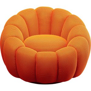 Kare Design Draaifauteuil Peppo Bloom oranje Kare Design Draaifauteuil Peppo Bloom oranje
