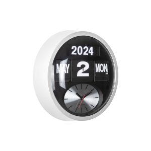 Karlsson wandklok Round Flip – wit – Ø32.6cm
