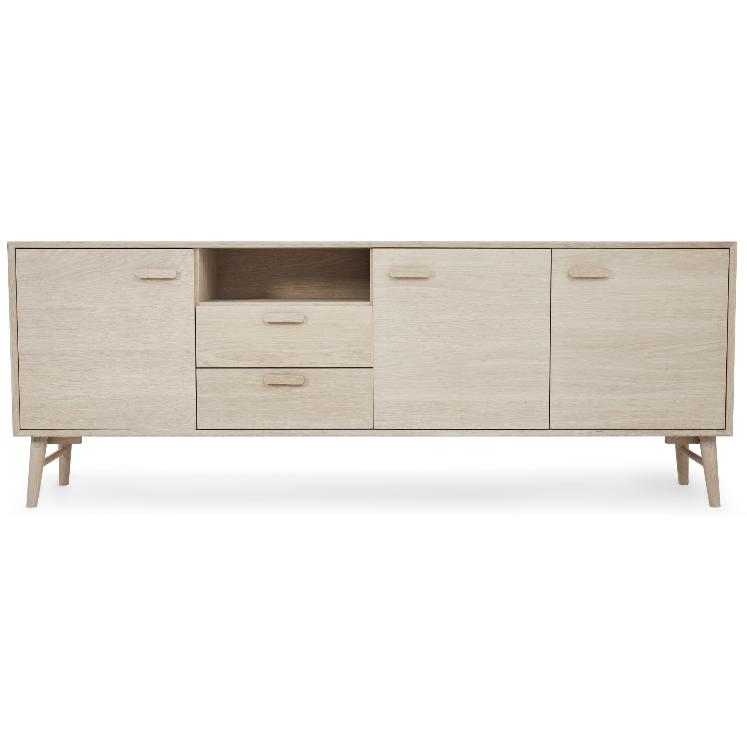 Furnhouse 4-deurs dressoir Porto - Witte olie - MDF, Eikenfineer - 42x