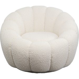Kare Design Draaifauteuil Peppo Bloom wit Kare Design Draaifauteuil Peppo Bloom wit