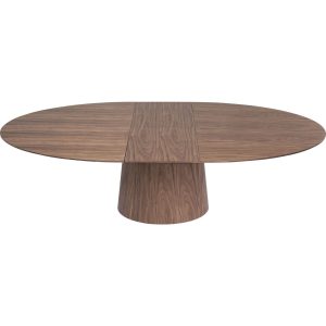 Kare Design Uitschuifbare eettafel Benvenuto ovaal walnoot