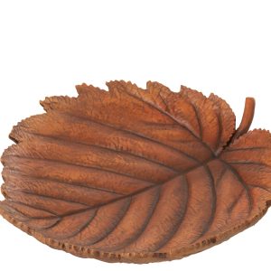 J-Line decoratie Plateau Plat Blad – polyresin – bruin J-Line decoratie Plateau Plat Blad – polyresin – bruin