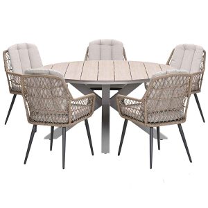 Garden Impressions tuinset Kalibo – Tulli – natural – Ø148x75cm – 6-de