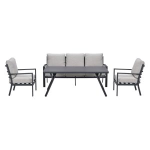 Garden Impressions Senja lounge dining set 4-delig – sandstone Garden Impressions Senja lounge dining set 4-delig – sandstone