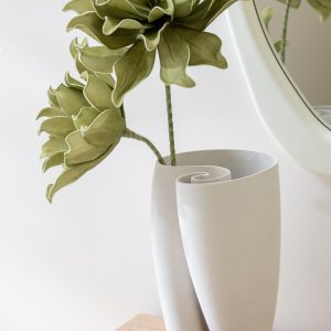 J-Line vaas Hydria – keramiek – beige – 33.5 cm hoog