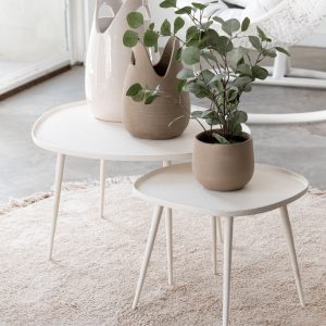 J-Line tapijt Rond + Franjes – katoen – beige J-Line tapijt Rond + Franjes – katoen – beige