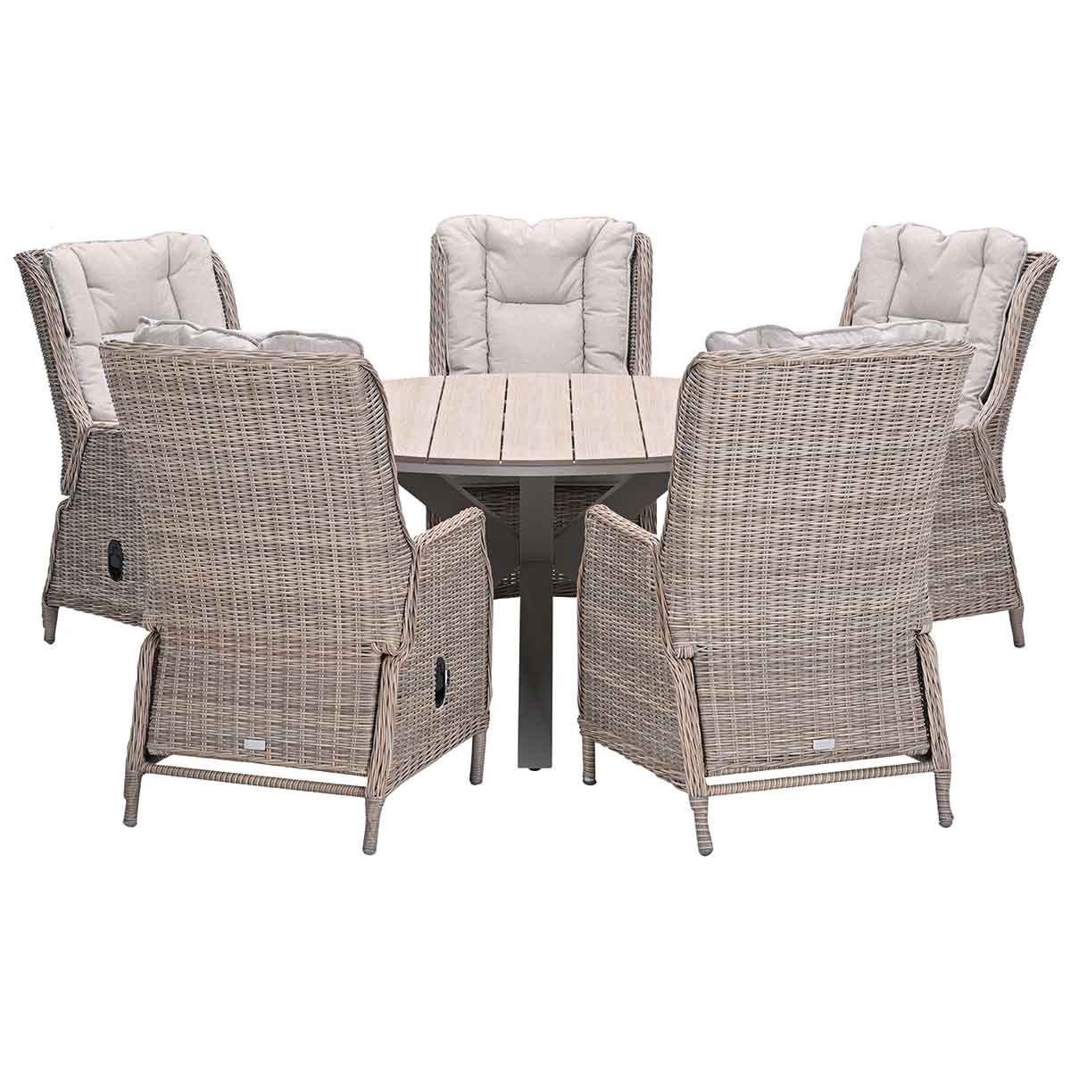 Garden Impressions tuinset Marbella - Tulli - vintage willow - Ø148x75