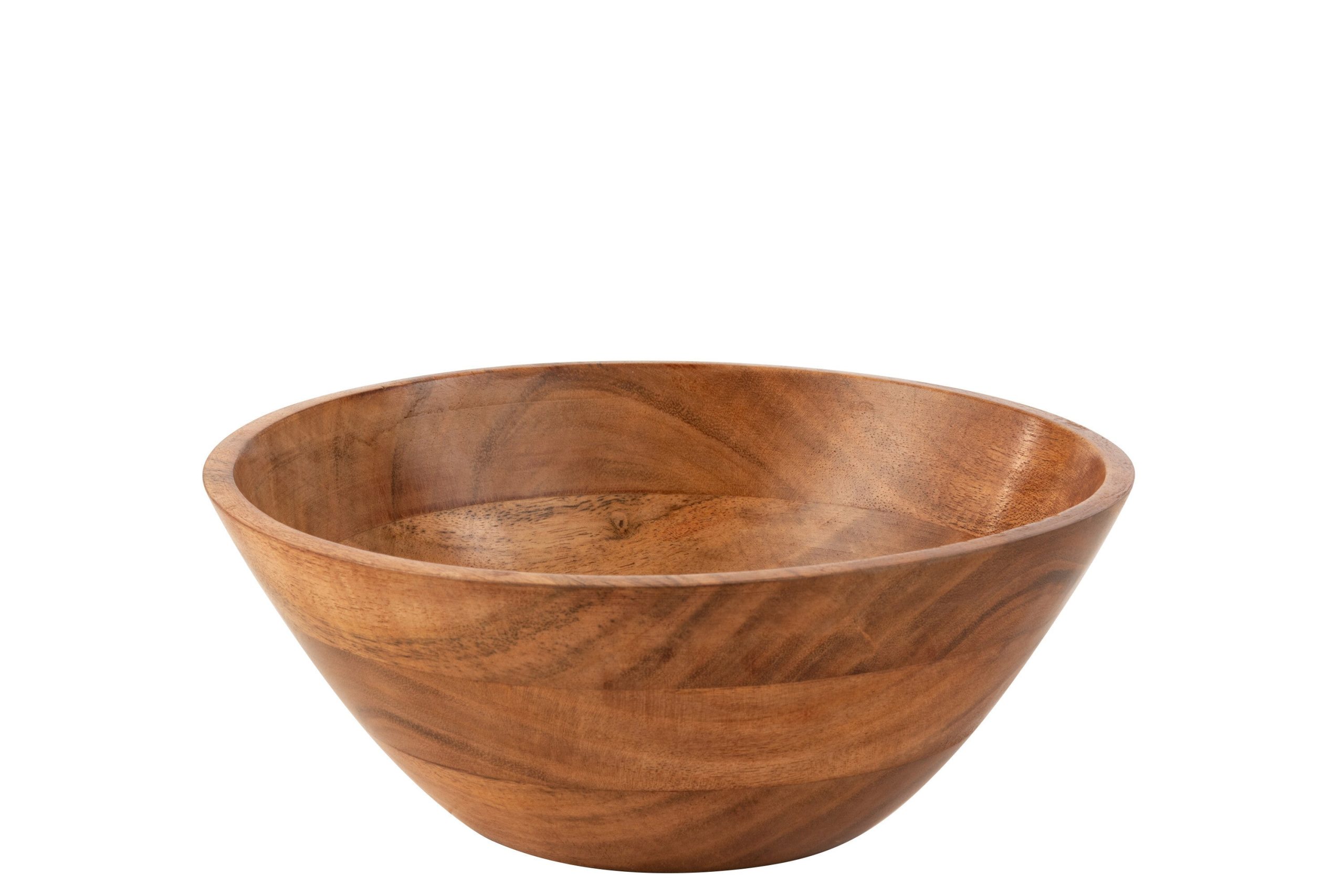J-Line kom - hout - naturel - medium - 4 stuks