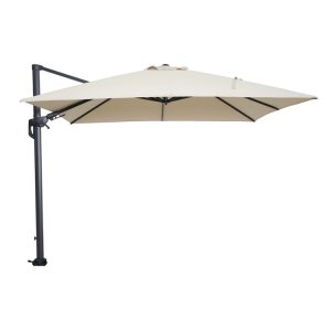 Hawaii parasol – 300×300 cm – carbon black – ecru