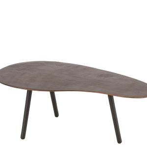 J-Line salontafel Druppel – aluminium/ijzer – bruin – small J-Line salontafel Druppel – aluminium/ijzer – bruin – small