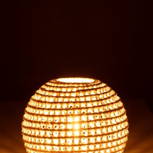J-Line lamp Rond Getwist – metaal – wit