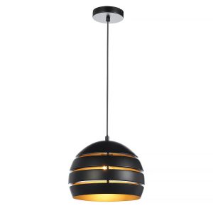 Freelight hanglamp Djarin – 1 lichts – 28 x 150 cm – zwart goud Freelight hanglamp Djarin – 1 lichts – 28 x 150 cm – zwart goud