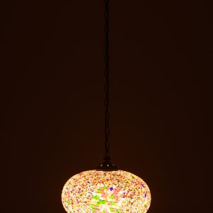 J-Line lamp Mozaiek Hangend – glas/metaal – oranje – large