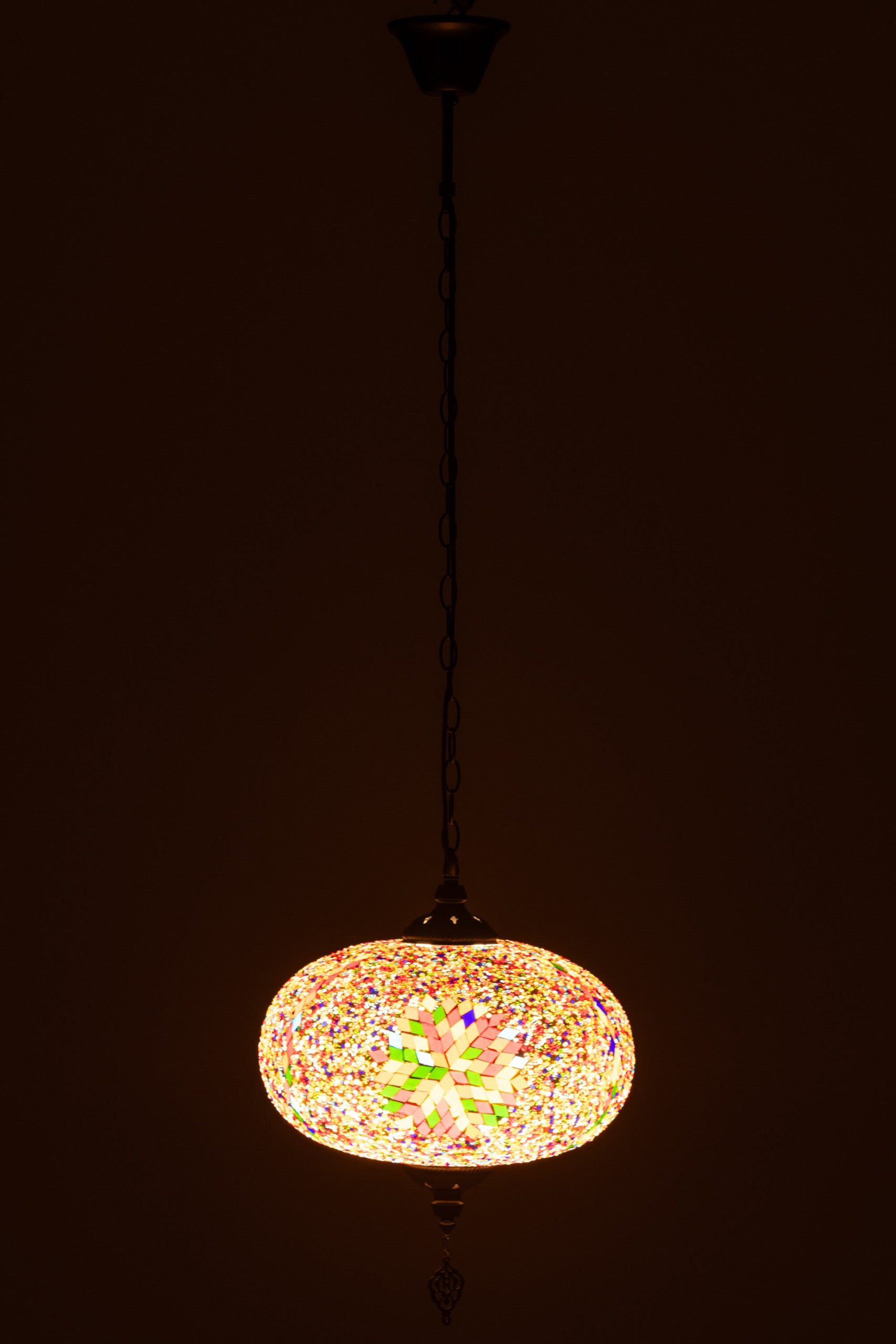 J-Line lamp Mozaiek Hangend - glas/metaal - oranje - large