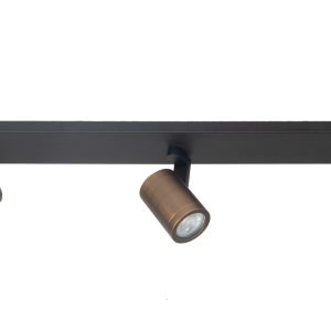 Highlight spot HALO – 3 lichts – 65 x 15 cm – zwart brons