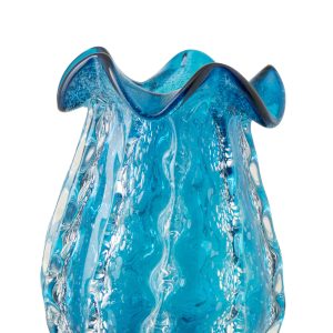 J-Line vaas Ralph – glas – blauw – large