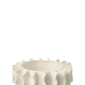 J-Line vaas Helix – keramiek – wit – small