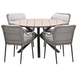 Garden Impressions tuinset Pemba – Tulli – taupe – Ø122×75 cm – 5-deli Garden Impressions tuinset Pemba – Tulli – taupe – Ø122×75 cm – 5-deli