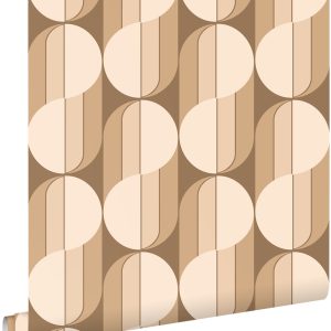 ESTAhome behang retro ornamenten bruin – 50 x 900 cm – 131588