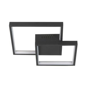 Highlight plafondlamp Piazza – 1 lichts – 32 x 6 cm – zwart Highlight plafondlamp Piazza – 1 lichts – 32 x 6 cm – zwart