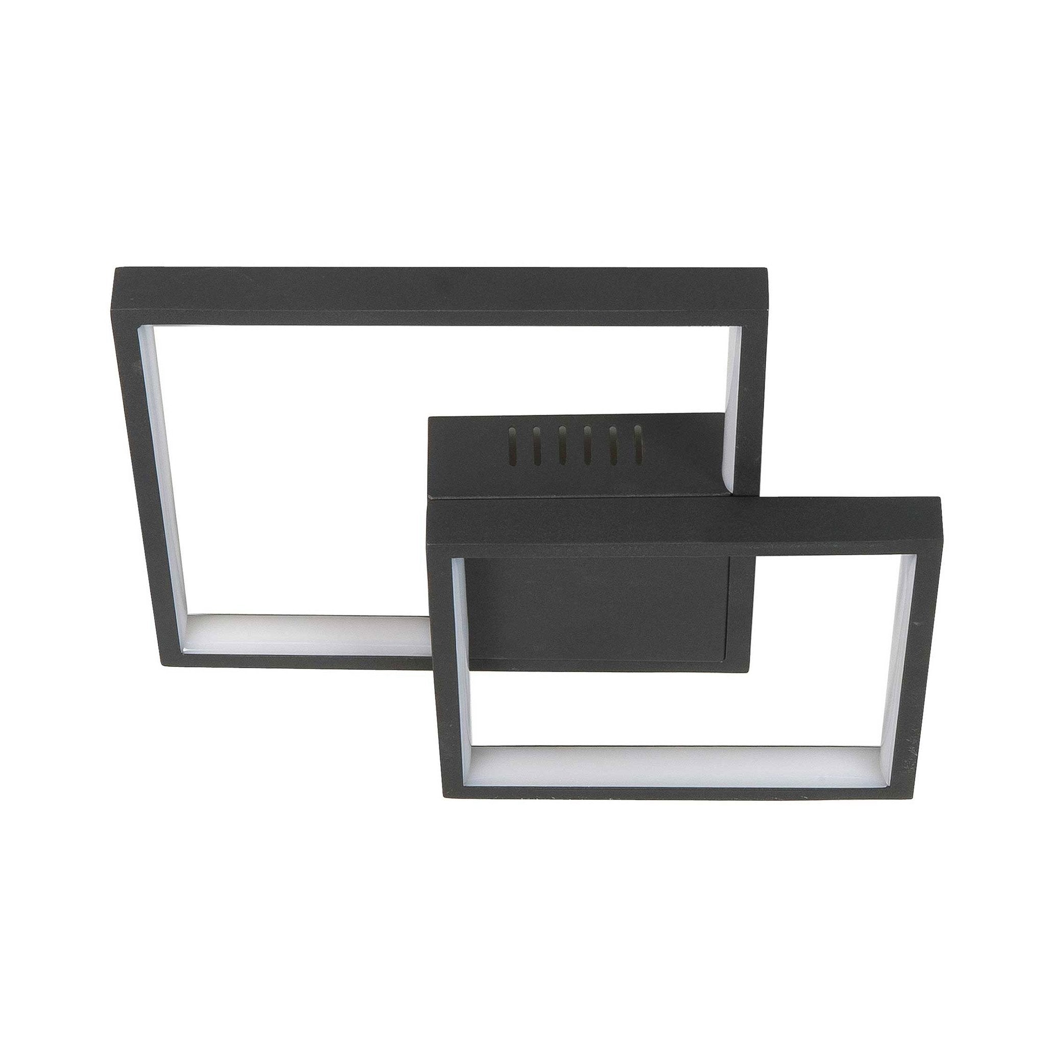Highlight plafondlamp Piazza - 1 lichts - 32 x 6 cm - zwart