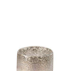 J-Line windlicht Milano – glas – grijs/roze – small J-Line windlicht Milano – glas – grijs/roze – small