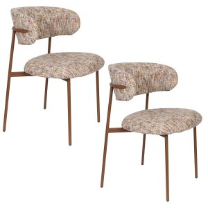 Housecraft Living Claes Eetkamerstoelen Gemêleerd Multi – Set van 2 Housecraft Living Claes Eetkamerstoelen Gemêleerd Multi – Set van 2