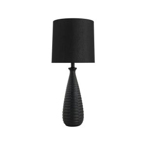 HOME DELUXE Grote tafellamp met stoffen kap MELVA – Zwart HOME DELUXE Grote tafellamp met stoffen kap MELVA – Zwart