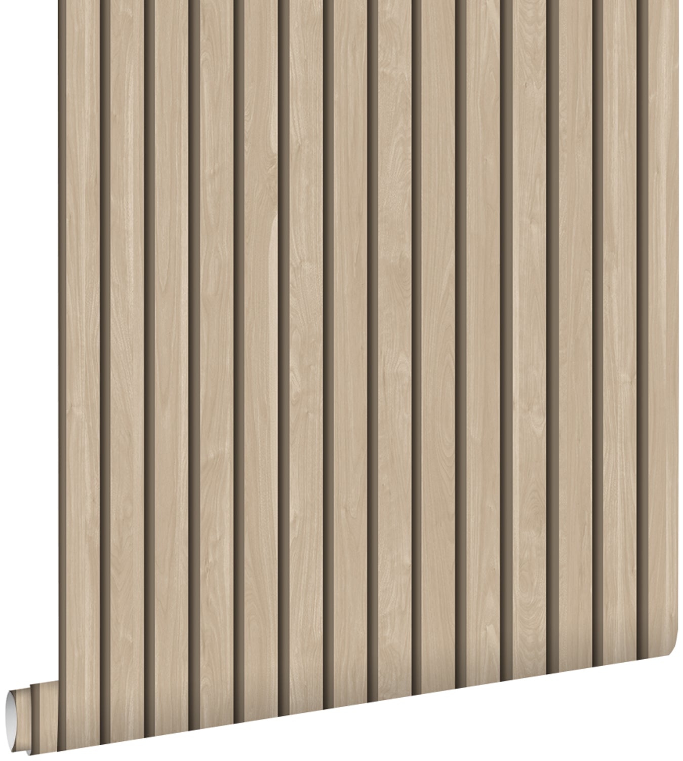 ESTAhome behang houten wandpanelen 3d beige - 53 cm x 10.05 m - 139607