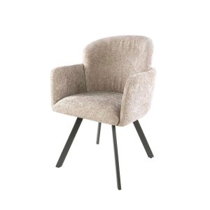 Giga Meubel Eetkamerstoel Embrace – Zand – Draaibaar – Set van 2 Giga Meubel Eetkamerstoel Embrace – Zand – Draaibaar – Set van 2