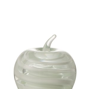 J-Line presse-papier Appel – glas – wit – large J-Line presse-papier Appel – glas – wit – large