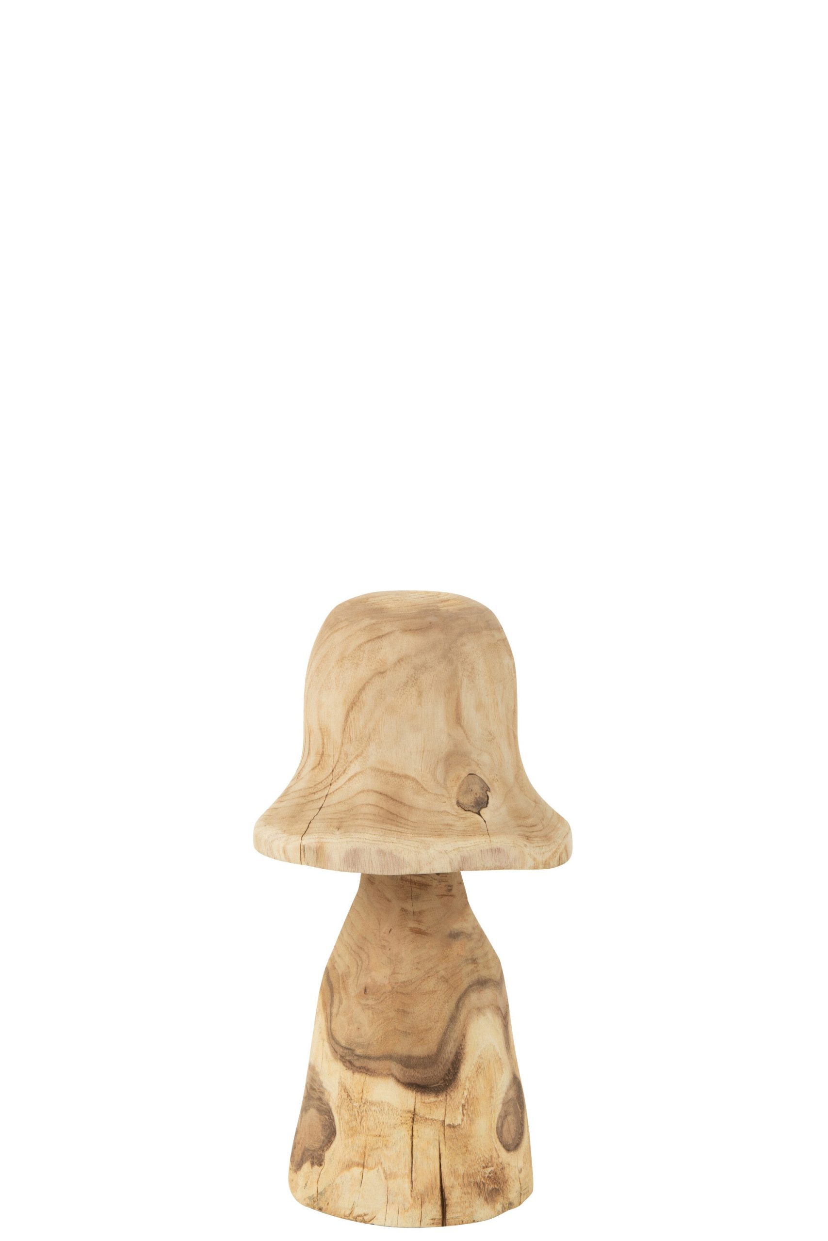 J-Line decoratie Paddenstoel Stolp - hout - naturel - medium