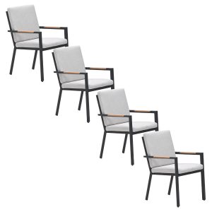 Garden Impressions Tuinstoel Kasper stapelbaar donker grijs – 4 stuks Garden Impressions Tuinstoel Kasper stapelbaar donker grijs – 4 stuks