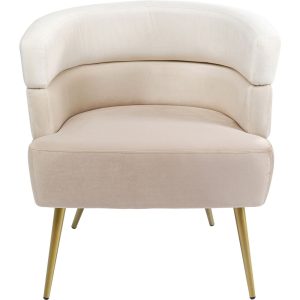 Kare Design Fauteuil Sandwich fluweel creme Kare Design Fauteuil Sandwich fluweel creme