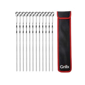 GrillX Barbecue Lange Spiezen 12 stuks – 40 Centimeter GrillX Barbecue Lange Spiezen 12 stuks – 40 Centimeter