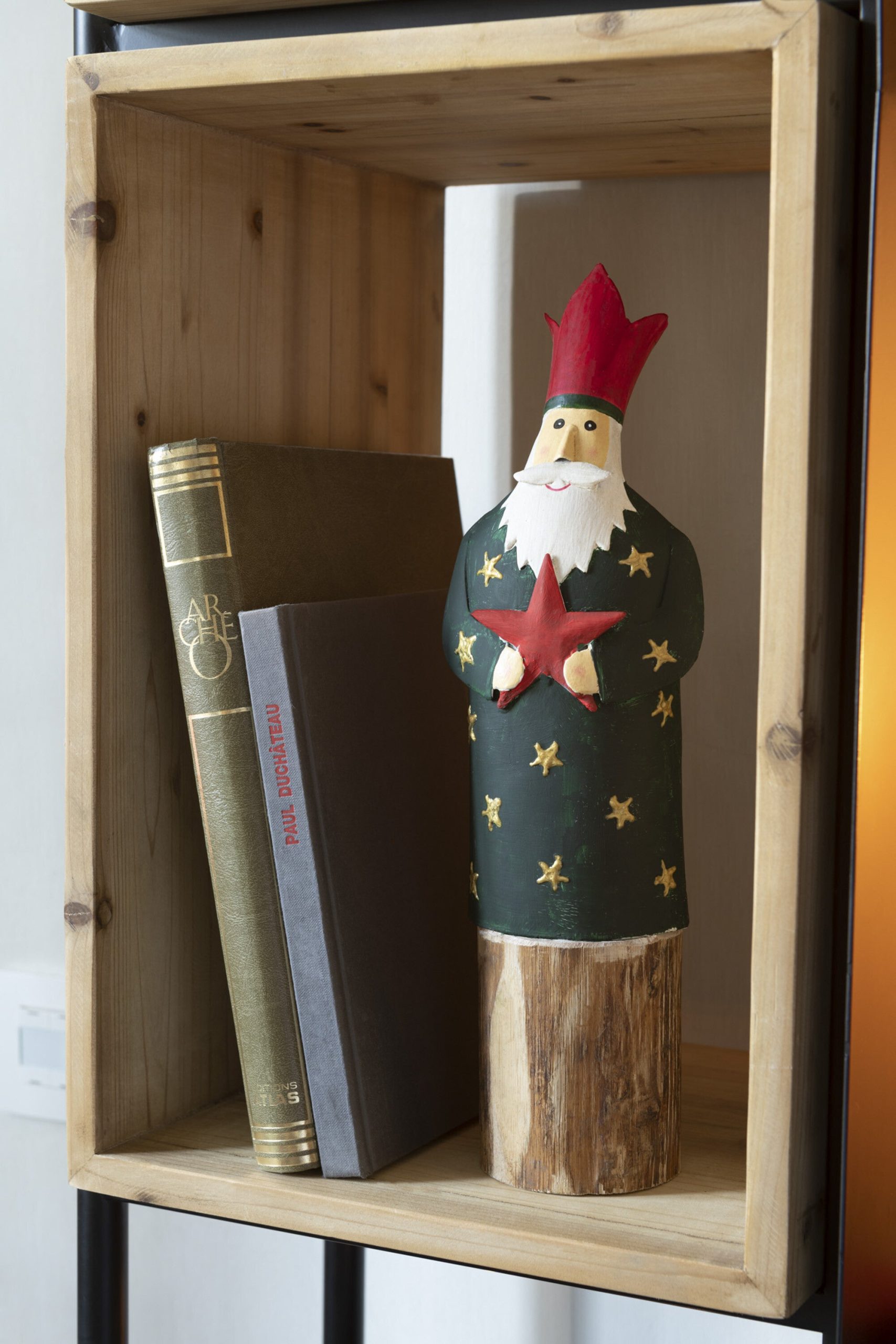 J-Line figuur Koningen 3 Op Voet - ijzer/hout - rood - 3 stuks